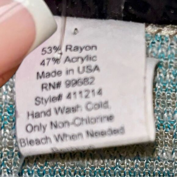 Vintage Y2K 212 New York TWO ONE TWO Blue/Tan Striped Lightweight Sweater XL - Picture 8 of 16